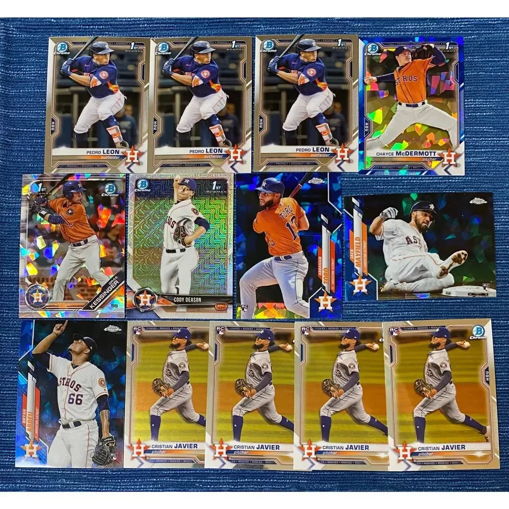 133 Card Lot Astros Topps Bowman Chrome Modern RC Bowman 1st Prospect 2019-22 - Picture 8 of 10